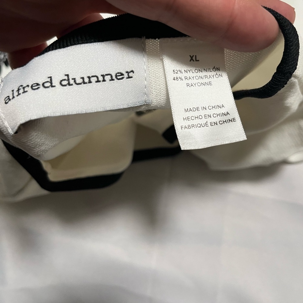Alfred Dunner Black and White Floral Long Sleeve Top - Picture 3 of 3